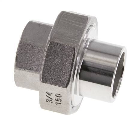 Rechte Koppeling Rp3/8 '' Binnendraad X 17.2mm Laseind RVS Vlakke Afdichting PTFE 150bar