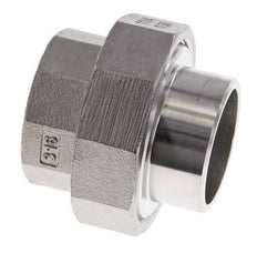 Rechte Koppeling Rp1 1/4'' Binnendraad X 42.4mm Laseinde RVS Vlakke Afdichting PTFE 150bar