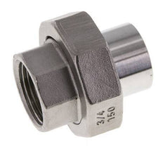 Rechte Koppeling Rp3/4 '' Binnendraad X 26.9mm Laseind RVS Vlakke Afdichting PTFE 150bar