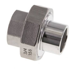 Rechte Koppeling Rp3/4 '' Binnendraad X 26.9mm Laseind RVS Vlakke Afdichting PTFE 150bar