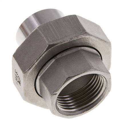 Rechte Koppeling Rp3/4 '' Binnendraad X 26.9mm Laseind RVS Vlakke Afdichting PTFE 150bar