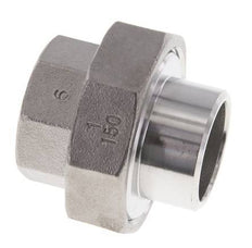 Rechte Koppeling Rp1'' Binnendraad X 33.7mm Laseind RVS Vlakke Afdichting PTFE 150bar