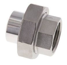 Rechte Koppeling Rp1'' Binnendraad X 33.7mm Laseind RVS Vlakke Afdichting PTFE 150bar