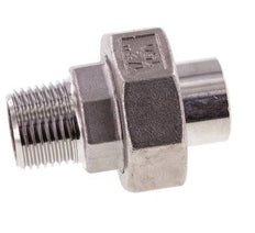 Rechte Aansluiting R1/2'' Buitendraad X 21.3mm Laseinde RVS Conische Afdichting 16bar
