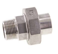 Rechte Aansluiting R3/4'' Buitendraad X 26.9mm Laseinde RVS Conische Afdichting 16bar