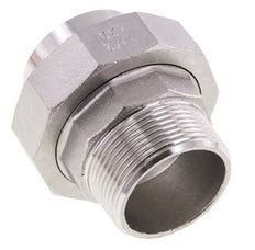 Rechte Aansluiting R1 1/2'' Buitendraad X 48.3mm Laseinde RVS Conische Afdichting 16bar