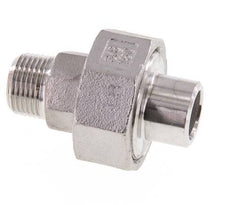 Rechte Aansluiting R3/8'' Buitendraad X 17.2mm Laseinde RVS Conische Afdichting 16bar