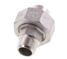 Rechte Aansluiting R3/8'' Buitendraad X 17.2mm Laseinde RVS Conische Afdichting 16bar