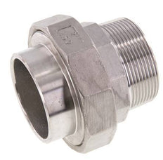 Rechte Aansluiting R2'' Buitendraad X 60.3mm Laseinde RVS Conische Afdichting 16bar