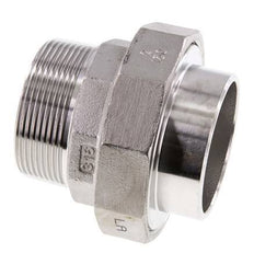 Rechte Koppeling R2" Buitendraad X 60.3mm Laseind RVS Vlakke Afdichting PTFE 16bar