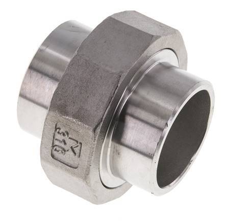 Rechte Koppeling 42.4mm Laseinde RVS Conische Afdichting 16bar