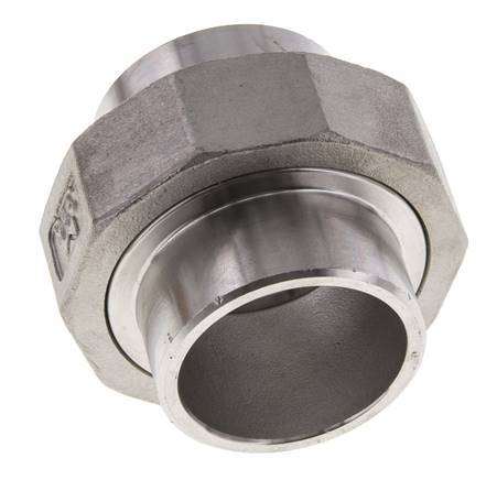 Rechte Koppeling 42.4mm Laseinde RVS Conische Afdichting 16bar