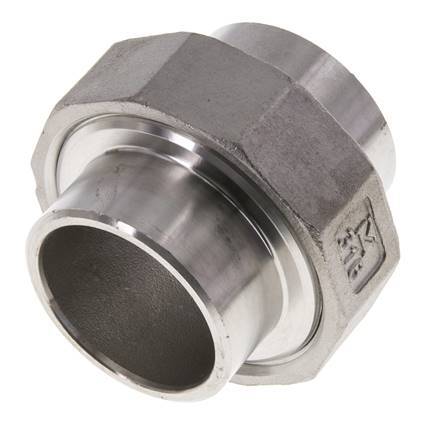 Rechte Koppeling 42.4mm Laseinde RVS Conische Afdichting 16bar