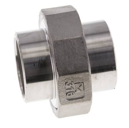 Rechte Koppeling 42.4mm Laseinde RVS Conische Afdichting 16bar