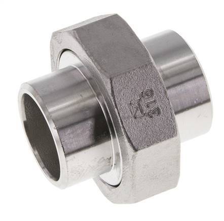 Rechte Koppeling 33.7mm Laseinde RVS Conische Afdichting 16bar
