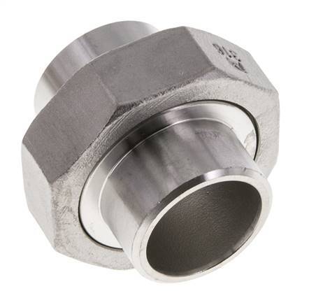 Rechte Koppeling 33.7mm Laseinde RVS Conische Afdichting 16bar