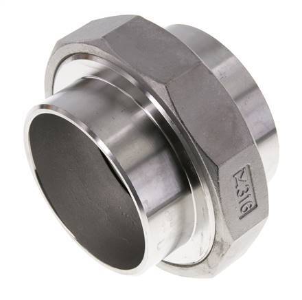 Rechte Koppeling 88.9mm Laseinde RVS Conische Afdichting 16bar