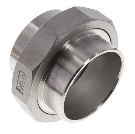Rechte Koppeling 88.9mm Laseinde RVS Conische Afdichting 16bar