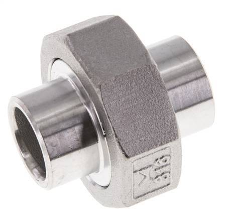 Rechte Koppeling 21.3mm Laseinde RVS Conische Afdichting 16bar