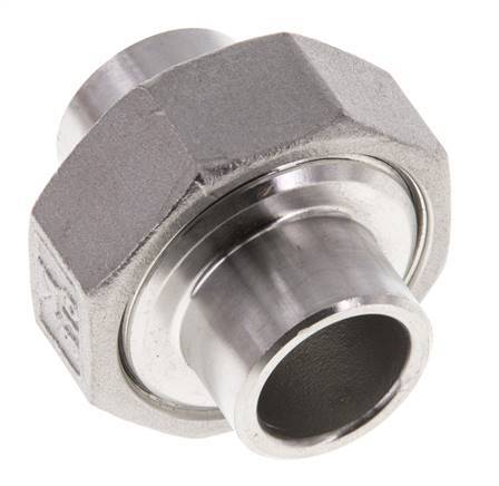 Rechte Koppeling 21.3mm Laseinde RVS Conische Afdichting 16bar