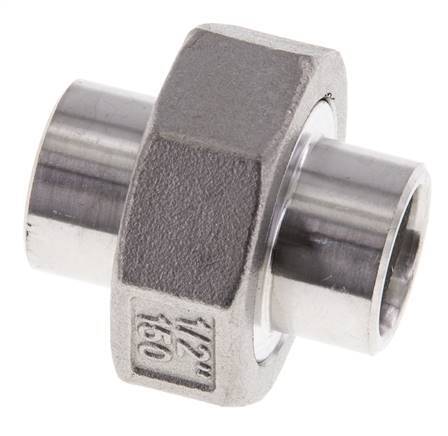 Rechte Koppeling 21.3mm Laseinde RVS Conische Afdichting 16bar