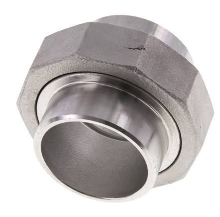 Rechte Koppeling 48.3mm Laseinde RVS Conische Afdichting 16bar