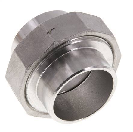 Rechte Koppeling 48.3mm Laseinde RVS Conische Afdichting 16bar