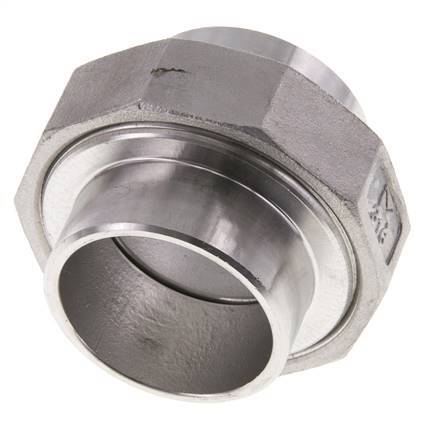 Rechte Koppeling 48.3mm Laseinde RVS Conische Afdichting 16bar