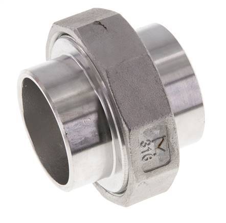 Rechte Koppeling 48.3mm Laseinde RVS Conische Afdichting 16bar
