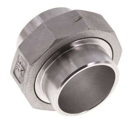 Rechte Koppeling 48.3mm Laseinde RVS Conische Afdichting 16bar