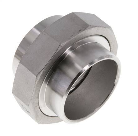 Rechte Koppeling 60,3mm Laseinde RVS Vlakke Afdichting PTFE 16bar