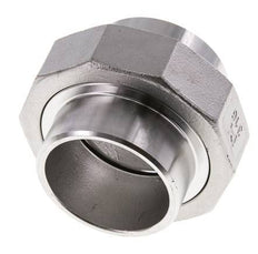 Rechte Koppeling 48,3mm met Laseinde RVS Vlakke Pakking PTFE 16bar
