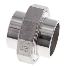 Rechte Koppeling 48,3mm met Laseinde RVS Vlakke Pakking PTFE 16bar