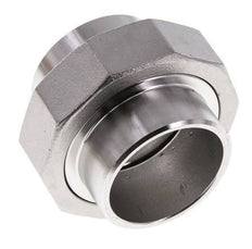 Rechte Koppeling 48,3mm met Laseinde RVS Vlakke Pakking PTFE 16bar