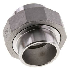 Rechte Koppeling 42.4mm Laseinde RVS Vlakke Afdichting PTFE 16bar