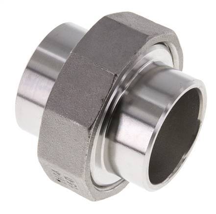 Rechte Koppeling 42.4mm Laseinde RVS Vlakke Afdichting PTFE 16bar