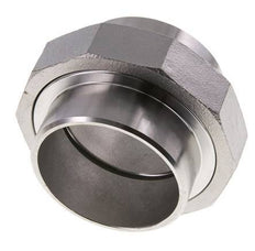 Rechte Unieverbinder 76,1mm met Laseinde RVS Vlakke Pakking PTFE 16bar