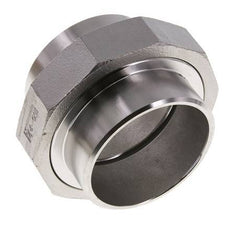 Rechte Unieverbinder 76,1mm met Laseinde RVS Vlakke Pakking PTFE 16bar
