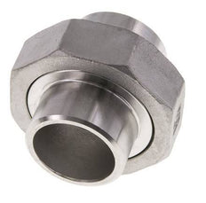 Rechte Koppeling 33.7mm Laseinde RVS Vlakke Afdichting PTFE 16bar