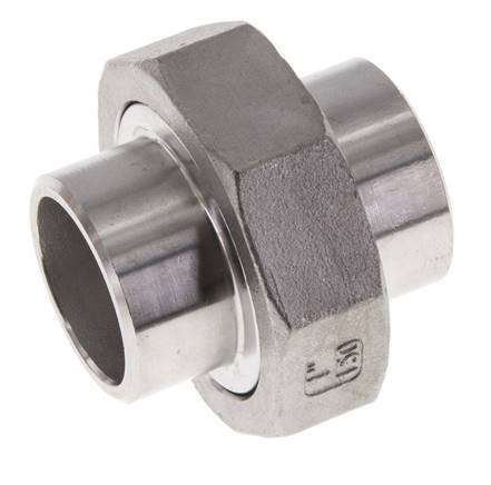 Rechte Koppeling 33.7mm Laseinde RVS Vlakke Afdichting PTFE 16bar