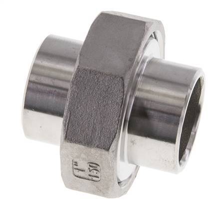 Rechte Koppeling 33.7mm Laseinde RVS Vlakke Afdichting PTFE 16bar