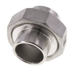 Rechte Koppeling 33.7mm Laseinde RVS Vlakke Afdichting PTFE 16bar