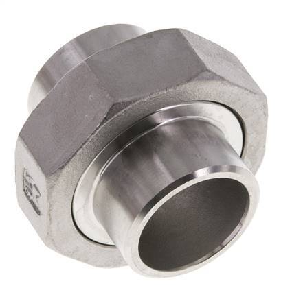Rechte Koppeling 33.7mm Laseinde RVS Vlakke Afdichting PTFE 16bar