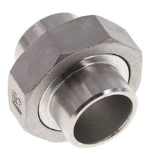 Rechte Koppeling 33.7mm Laseinde RVS Vlakke Afdichting PTFE 16bar