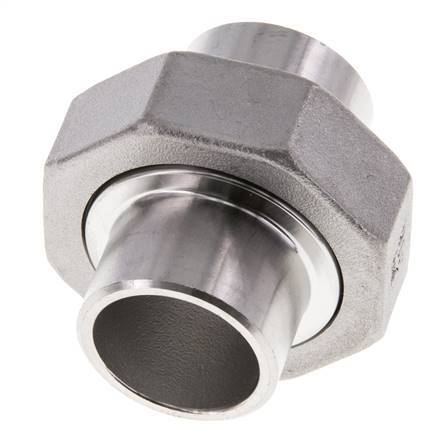 Rechte Koppeling 26.9mm Laseinde RVS Vlakke Afdichting PTFE 16bar