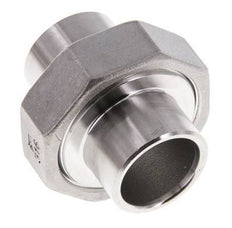 Rechte Koppeling 26.9mm Laseinde RVS Vlakke Afdichting PTFE 16bar