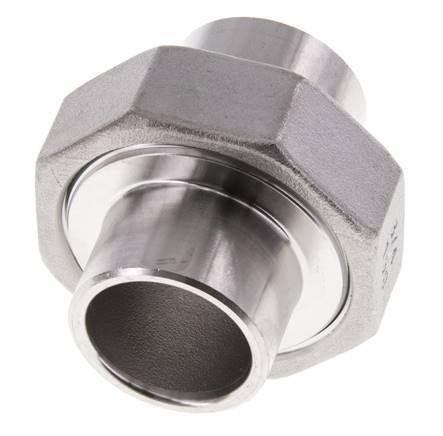 Rechte Koppeling 26.9mm Laseinde RVS Vlakke Afdichting PTFE 16bar