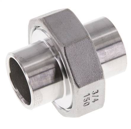 Rechte Koppeling 26.9mm Laseinde RVS Vlakke Afdichting PTFE 16bar