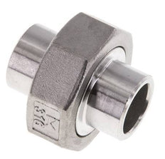 Rechte Koppeling 21.3mm Laseinde RVS Vlakke Afdichting PTFE 16bar