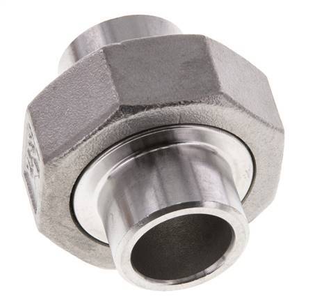 Rechte Koppeling 21.3mm Laseinde RVS Vlakke Afdichting PTFE 16bar
